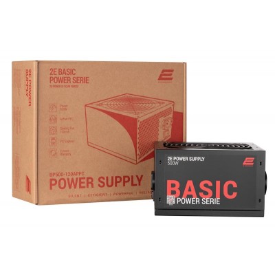 Блок питания 2E BASIC POWER (500W), 80%, 120mm, 1xMB 24pin(20+4), 1xCPU 8pin(4+4), 3xMolex, 4xSATA, 2xPCIe 8pin(6+2) 2E-BP500-120APFC Блок питания 2E BASIC POWER (500W), 80%, 120mm, 1xMB 24pin(20+4), 1xCPU 8pin(4+4), 3xMolex, 4xSATA, 2xPCIe 8pin(6+2) 2E-BP500-120APFC