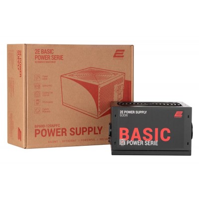 Блок питания 2E BASIC POWER (600W), 80%, 120mm, 1xMB 24pin(20+4), 1xCPU 8pin(4+4), 3xMolex, 4xSATA, 2xPCIe 8pin(6+2) 2E-BP600-120APFC Блок питания 2E BASIC POWER (600W), 80%, 120mm, 1xMB 24pin(20+4), 1xCPU 8pin(4+4), 3xMolex, 4xSATA, 2xPCIe 8pin(6+2) 2E-BP600-120APFC