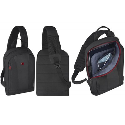 Рюкзак-монослинг Wenger, Monosling Shoulder Bag, черный 611876 Рюкзак-монослинг Wenger, Monosling Shoulder Bag, черный 611876