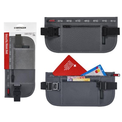 Сумка на пояс, Wenger waist belt with RFID pocket, серая 611879