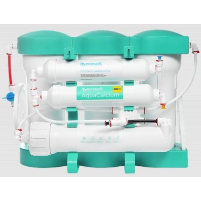 Фильтр обратного осмоса Ecosoft PURE AQUACALCIUM Mint, мембрана 75gpd DuPont, картридж AquaCalcium обогащает минералами, дренаж 1:1 MO675PUREMACECO