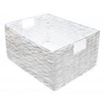 Корзина стеллажная Handy Home, металлическая, белая, 38х28х18 см (FB-59L)