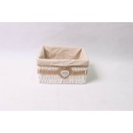 Корзина стеллажная Handy Home "Сердце", с текстильным вкладышем, 25х18х14 см (EW-88 S)