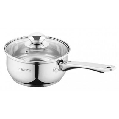 Ковш Ardesto Gemini Gourmet, стеклянная крышка, 1.4 л, нержавеющая сталь AR1914GSS