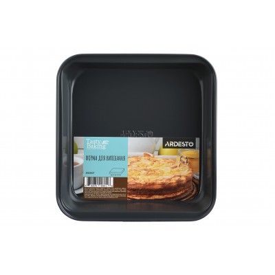 Форма для выпечки Ardesto Tasty baking 23,2*22*5 см квадратная, серый,голубой, углеродистая сталь AR2302T Форма для выпечки Ardesto Tasty baking 23,2*22*5 см квадратная, серый,голубой, углеродистая сталь AR2302T