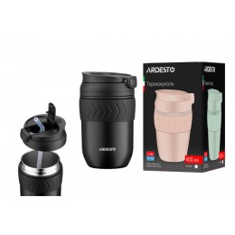 Термочашка Ardesto Cosy, 400мл, нержавеющая сталь, черный AR2640BT Термочашка Ardesto Cosy, 400мл, нержавеющая сталь, черный AR2640BT