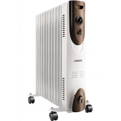 Масляный радиатор ARDESTO OFH-11X1 25м2, 2500Вт, мех. упр-ние, 11 секций, белый