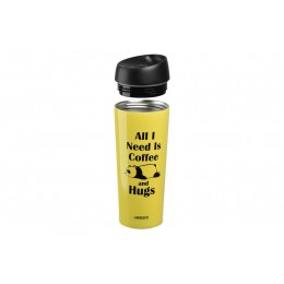 Термочашка Ardesto Coffee time Panda 450 мл, желтый, нержавеющая сталь AR2645DTY Термочашка Ardesto Coffee time Panda 450 мл, желтый, нержавеющая сталь AR2645DTY