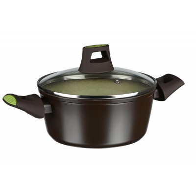 Кастрюля Ardesto AR2525CA Avocado, стеклянная крышка, 2.2 л