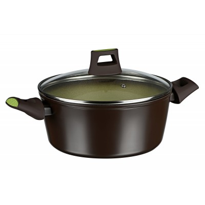 Кастрюля Ardesto AR2535CA Avocado, стеклянная крышка, 3.5 л
