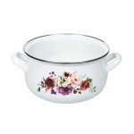 Кастрюля Ardesto AR0135 Magic Flowers, стеклянная крышка, 3.5 л, белая