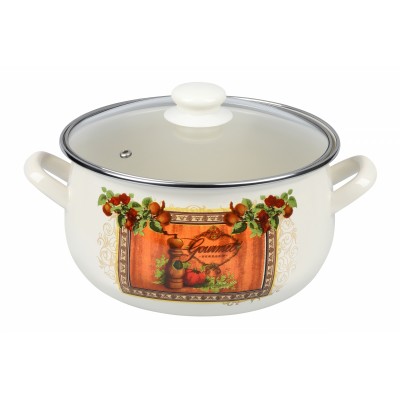 Кастрюля Ardesto AR0345 Italian Gourmet, стеклянная крышка, 4.5 л, айвори Кастрюля Ardesto AR0345 Italian Gourmet, стеклянная крышка, 4.5 л, айвори