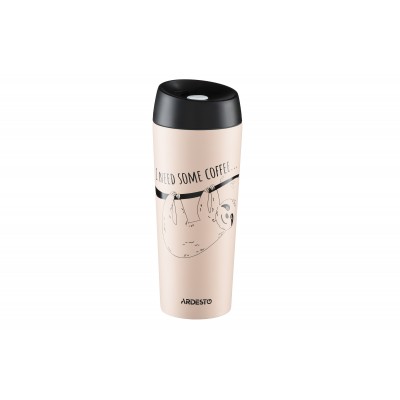 Термочашка Ardesto Coffee time Bradypus 450 мл,беж,нержавеющая сталь AR2645DBE