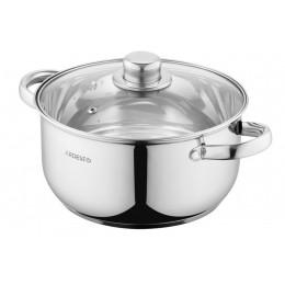 Кастрюля Ardesto Gemini Gourmet, стеклянная крышка, 3.9 л, нержавеющая сталь AR1939BC
