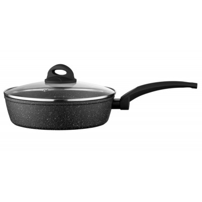 Сковорода Ardesto Gemini Gourmet Viareggio с крышкой 24 см, черный, алюминий AR1924GDL