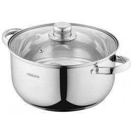 Кастрюля Ardesto Gemini Gourmet, стеклянная крышка, 5.2 л, нержавеющая сталь AR1952BC