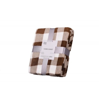 Плед Ardesto Flannel, 160х200см, клетка беж, 100% полиэстер ART0103PB