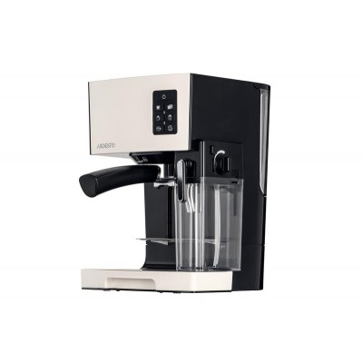 Кофеварка Ardesto ECM-EM14S - 1450Вт/ рожковая/ механика+электроника/резервуар 1,4л/черный+крем ECM-EM14S