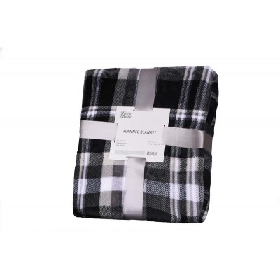 Плед Ardesto Flannel, 200х220см, клетка серая, 100% полиэстер ART0102PB