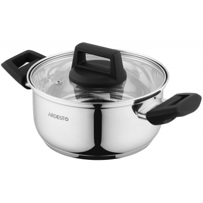 Кастрюля Ardesto Gemini, стеклянная крышка, 2.0 л, нержавеющая сталь AR3520G