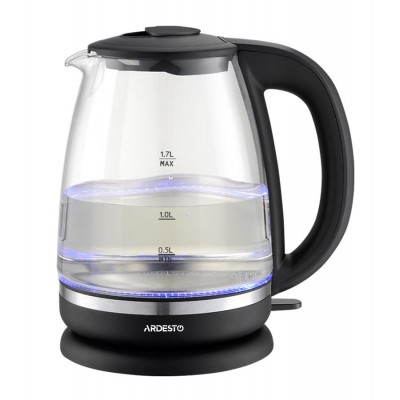 Электрочайник Ardesto EKL-F100 1.7л/2150Вт/strix контроль/стекл. корпус/черный EKL-F100 Электрочайник Ardesto EKL-F100 1.7л/2150Вт/strix контроль/стекл. корпус/черный EKL-F100
