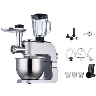 Кухонная машина Ardesto KMCH-K1500SS/ 1500 Вт/ 6 скоростей + режим Pulse/ чаша 6 л./ блендер 1.5 л./серебристо-серый KMCH-K1500SS