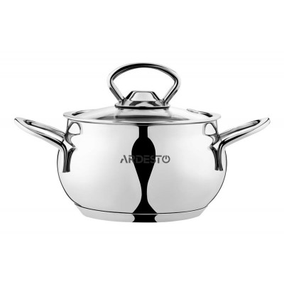 Кастрюля Ardesto BLACK MARS, стеклянная крышка, 1.1 л, нержавеющая сталь AR0706S Кастрюля Ardesto BLACK MARS, стеклянная крышка, 1.1 л, нержавеющая сталь AR0706S