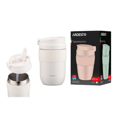 Термочашка Ardesto Cosy, 400мл, нержавеющая сталь, бежевый AR2640B Термочашка Ardesto Cosy, 400мл, нержавеющая сталь, бежевый AR2640B