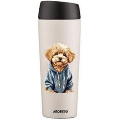 Термочашка Ardesto Coffee Time Maltipoo 450мл, нержавеющая сталь, бежевый AR2645MP