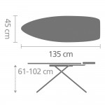 Доска с жаропрочной зоной для утюга 135x45 см Brabantia 118623 Доска с жаропрочной зоной для утюга 135x45 см Brabantia 118623