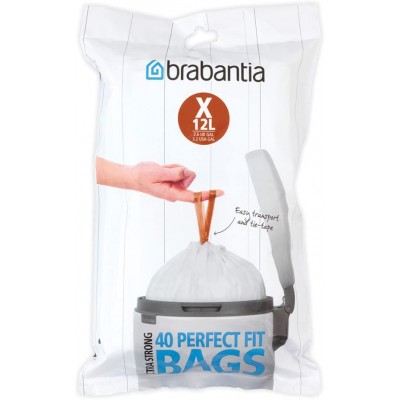 Пакеты для мусора, 10/12л, Brabantia 116841 "X", 40 шт Пакеты для мусора, 10/12л, Brabantia 116841 "X", 40 шт