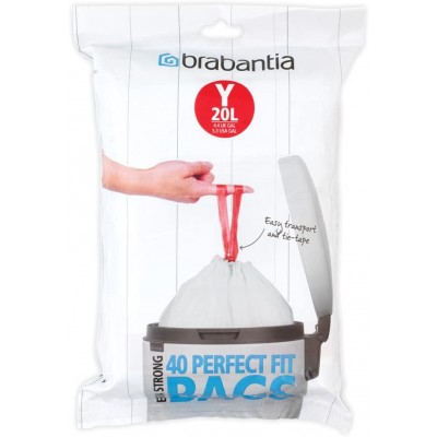 Пакеты для мусора, 20л, Brabantia 116865 "Y", 40 шт Пакеты для мусора, 20л, Brabantia 116865 "Y", 40 шт
