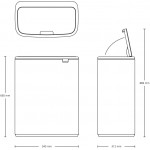 Бак для мусора с педалью Brabantia 211362 Bo Pedal Bin 60 л Бак для мусора с педалью Brabantia 211362 Bo Pedal Bin 60 л