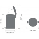 Бак для мусора Brabantia 113987 Pedal Bin NewIcon 20 л Бак для мусора Brabantia 113987 Pedal Bin NewIcon 20 л