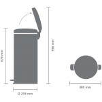 Бак для мусора Brabantia 115967 Pedal Bin newIcon 30 л Бак для мусора Brabantia 115967 Pedal Bin newIcon 30 л