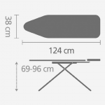 Доска гладильная 124x38 см Brabantia 108860 Cotton Flower
