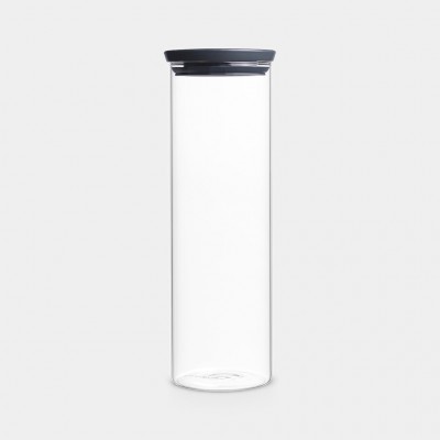 Модульная стеклянная банка 1,9 л Brabantia 298240 темно-серая крышка Модульная стеклянная банка 1,9 л Brabantia 298240 темно-серая крышка