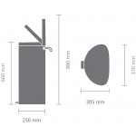 Мусорный бак с педалью 30 литров Brabantia 485206 бесшумный Pedal Bin FlatBack+ Мусорный бак с педалью 30 литров Brabantia 485206 бесшумный Pedal Bin FlatBack+