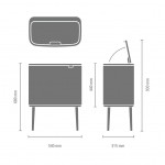 Бак для мусора 11 + 23 л Brabantia 304620 Touch Bin Bo Шампань Бак для мусора 11 + 23 л Brabantia 304620 Touch Bin Bo Шампань