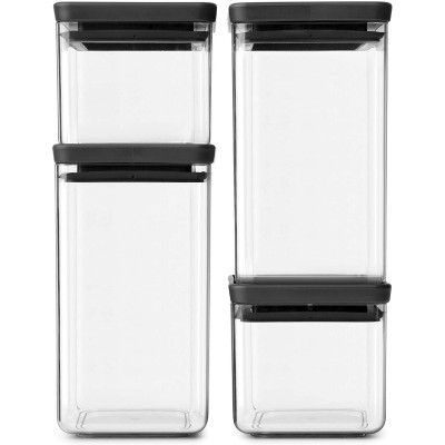 Набор емкостей для хранения 2х0,7 л, 2х1,6 л, 4 шт Brabantia 122422 Tasty+ Набор емкостей для хранения 2х0,7 л, 2х1,6 л, 4 шт Brabantia 122422 Tasty+