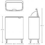 Бак для мусора Brabantia 130649 Bo Touch Bin Hi 2х30 л Бак для мусора Brabantia 130649 Bo Touch Bin Hi 2х30 л