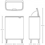 Бак для мусора 60 л Brabantia 130205 Bo Touch Bin Hi Белый