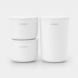 Набор емкостей для косметики, 3 шт Brabantia 281327 Белый Набор емкостей для косметики, 3 шт Brabantia 281327 Белый