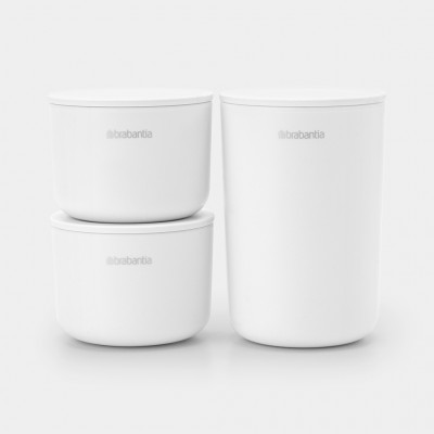 Набор емкостей для косметики, 3 шт Brabantia 281327 Белый Набор емкостей для косметики, 3 шт Brabantia 281327 Белый