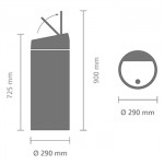 Бак для мусора 30 л Brabantia 304507 Touch Bin New Шампань Бак для мусора 30 л Brabantia 304507 Touch Bin New Шампань