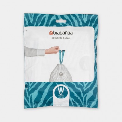 Набор мусорных пакетов (5 л), "W", 40 шт Brabantia 137846 Набор мусорных пакетов (5 л), "W", 40 шт Brabantia 137846