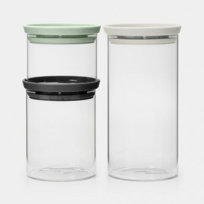 Набор емкостей для хранения 0,3, 0,6 и 1,1 л, 3 шт Brabantia 100550 Набор емкостей для хранения 0,3, 0,6 и 1,1 л, 3 шт Brabantia 100550