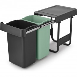 Бак для мусора Brabantia Sort&Go 2шт x 15 л, темно-серый (232503)