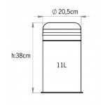 Корзина EFOR METAL 802 PRACTICAL глянец с поворотной крышкой 11 л