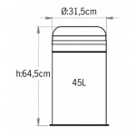 Корзина EFOR METAL 807S PRACTICAL черная с поворотной крышкой 45 л Корзина EFOR METAL 807S PRACTICAL черная с поворотной крышкой 45 л